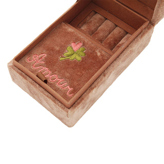 Velvet jewelry box - Flower