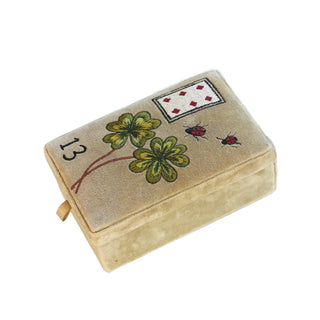 Boîte à bijoux velours - Trèfles