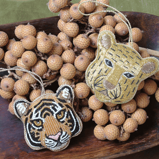 Suspension brodée - Tigre